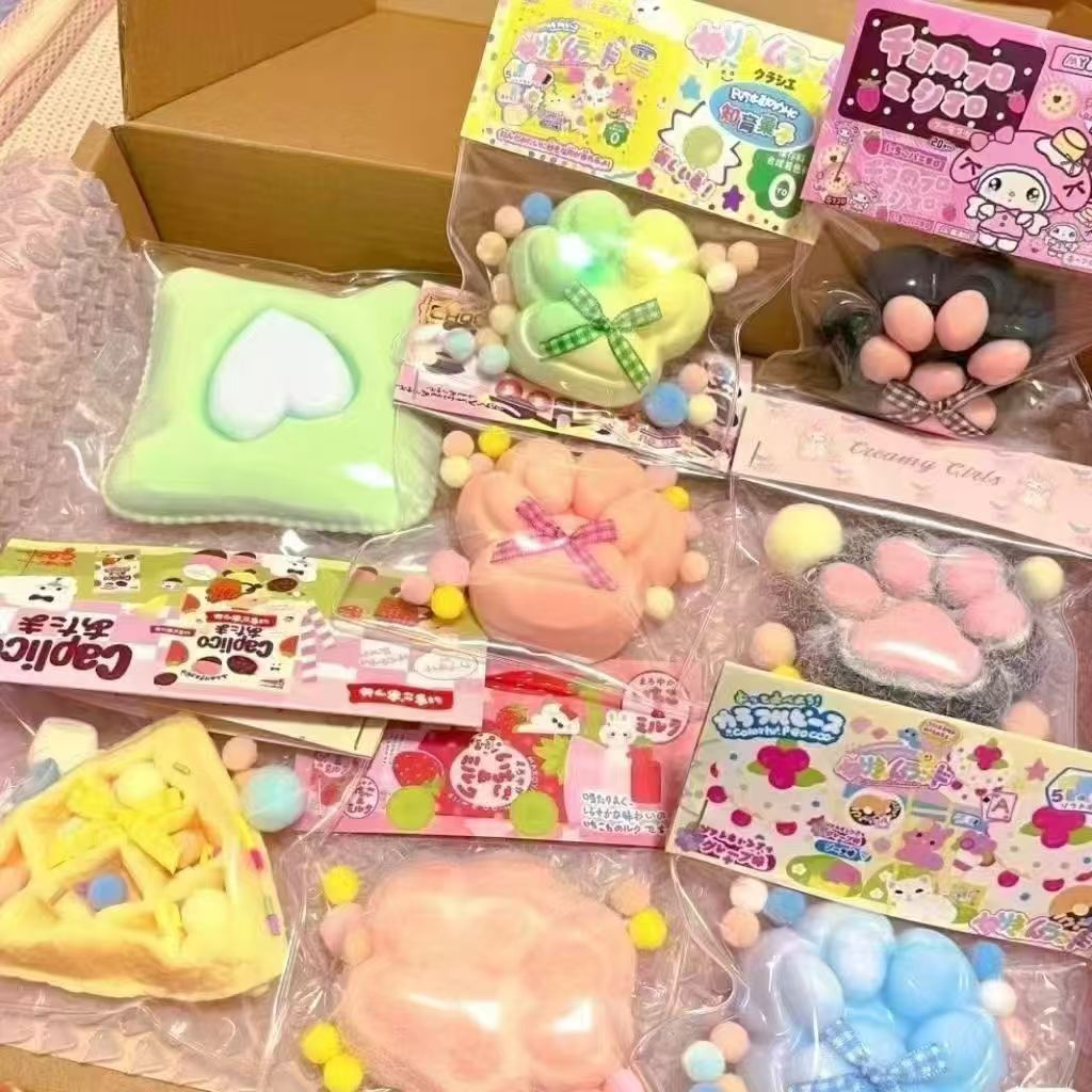 Mystery Squishy Box – 3~4 Random Kawaii Fidget Toys | Blind Bag Surprise Gift