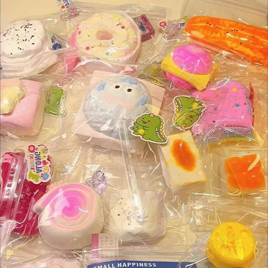 Mystery Squishy Box – 3~4 Random Kawaii Fidget Toys | Blind Bag Surprise Gift
