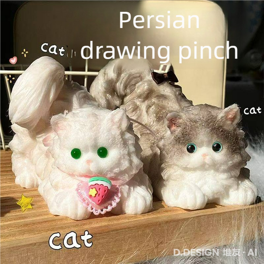 Persian Cat Squishy Toy – Ultra Soft, Kawaii Decompression Plush